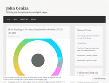 Tablet Screenshot of johnceniza.com